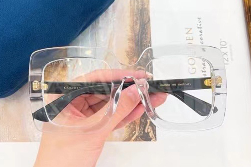 GG0328S Eyeglasses In Transparent Black