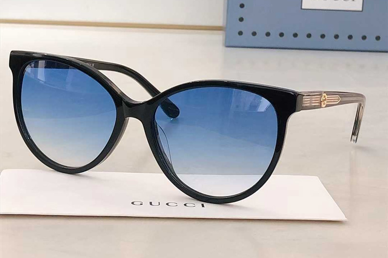 GG0377SKN Sunglasses Black Gradient Blue