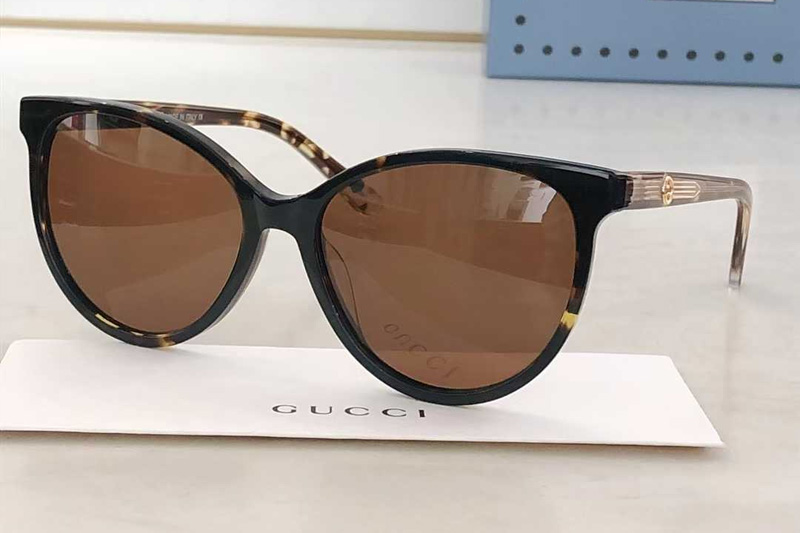 GG0377SKN Sunglasses Tortoise Brown