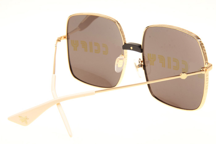 GG0414S Sunglasses In Gold Brown