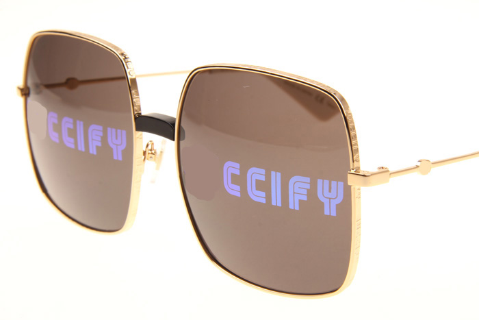 GG0414S Sunglasses In Gold Brown