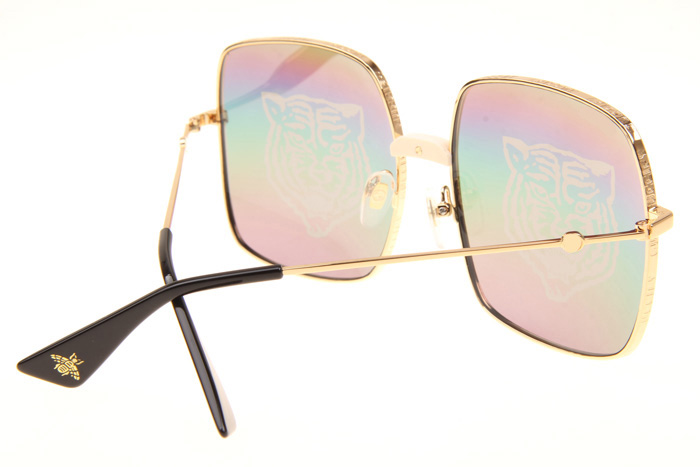 GG0414S Sunglasses In Gold Colorful