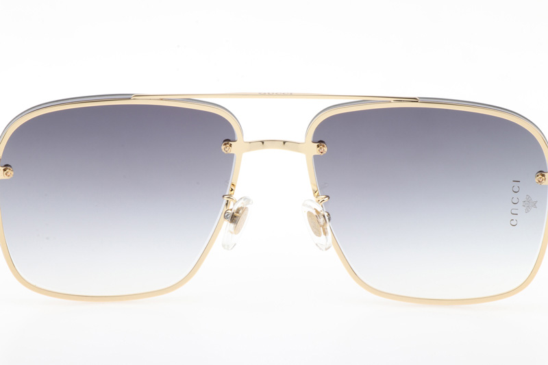 GG0429S Sunglasses In Gold Gradient Grey