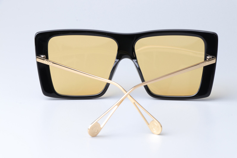 GG0434S Sunglasses Black Yellow