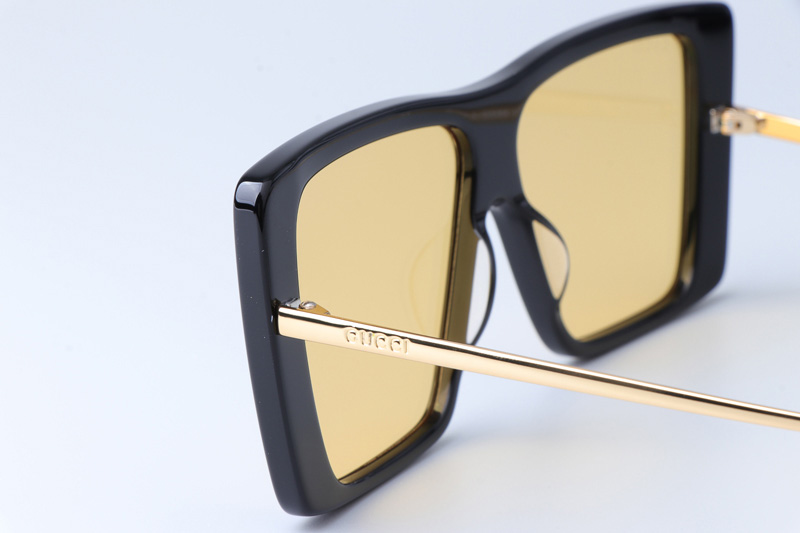 GG0434S Sunglasses Black Yellow