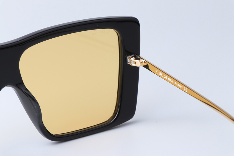 GG0434S Sunglasses Black Yellow