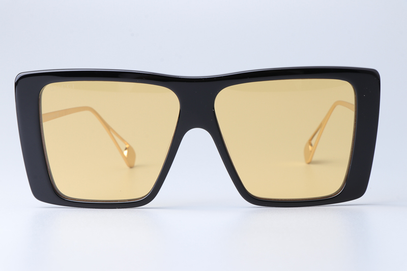 GG0434S Sunglasses Black Yellow
