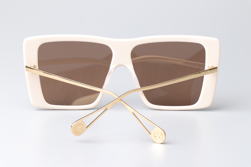 GG0434S Sunglasses Cream Brown
