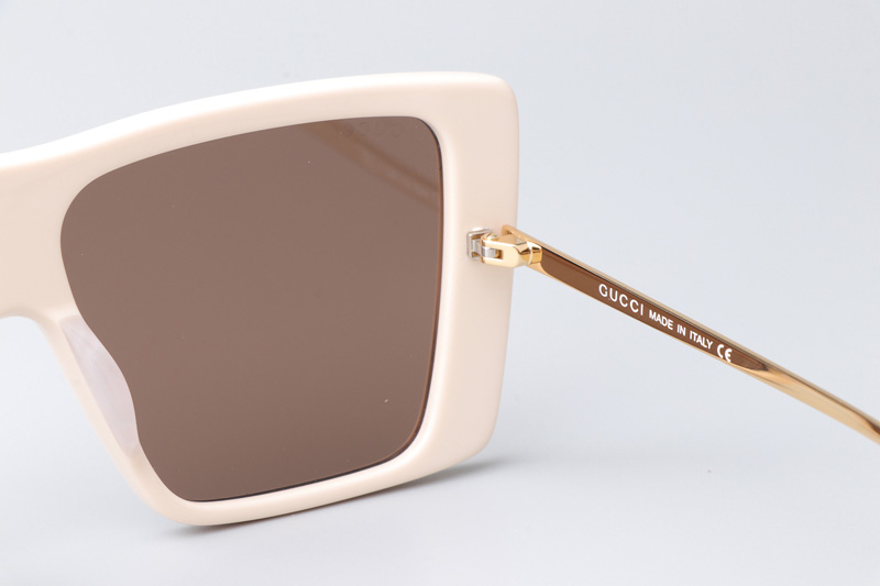 GG0434S Sunglasses Cream Brown