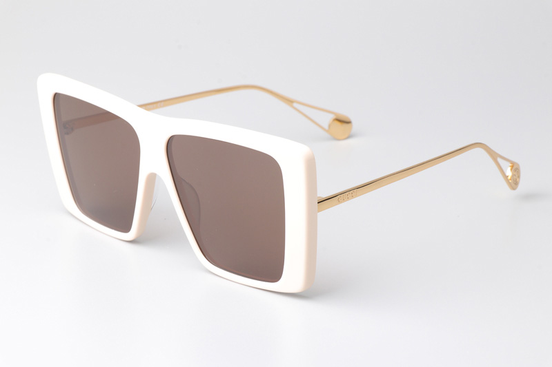 GG0434S Sunglasses Cream Brown