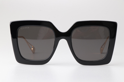 GG0435S Sunglasses Black Gray