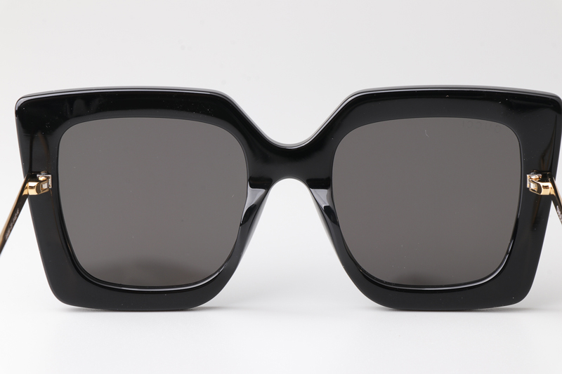 GG0435S Sunglasses Black Gray