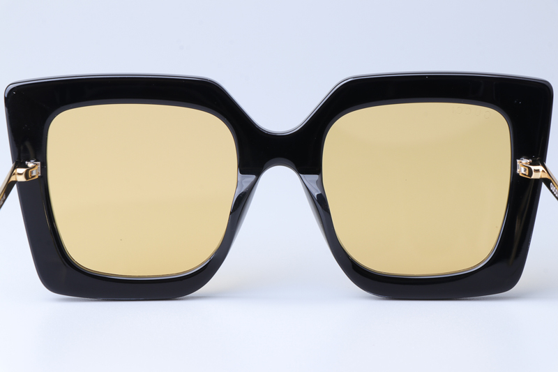 GG0435S Sunglasses Black Yellow