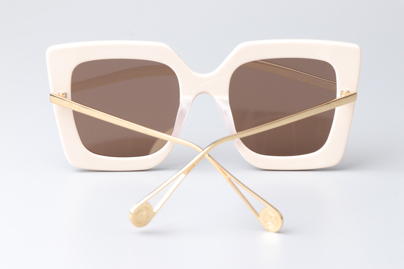 GG0435S Sunglasses Cream Brown