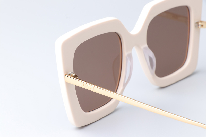 GG0435S Sunglasses Cream Brown