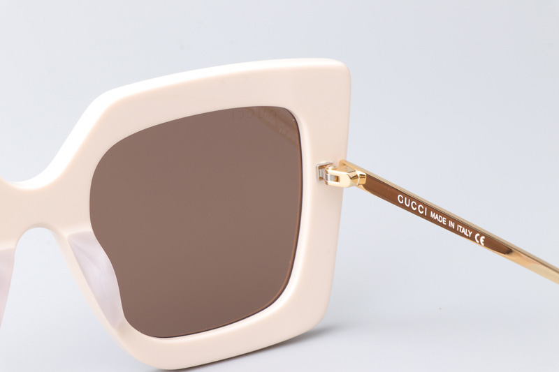 GG0435S Sunglasses Cream Brown