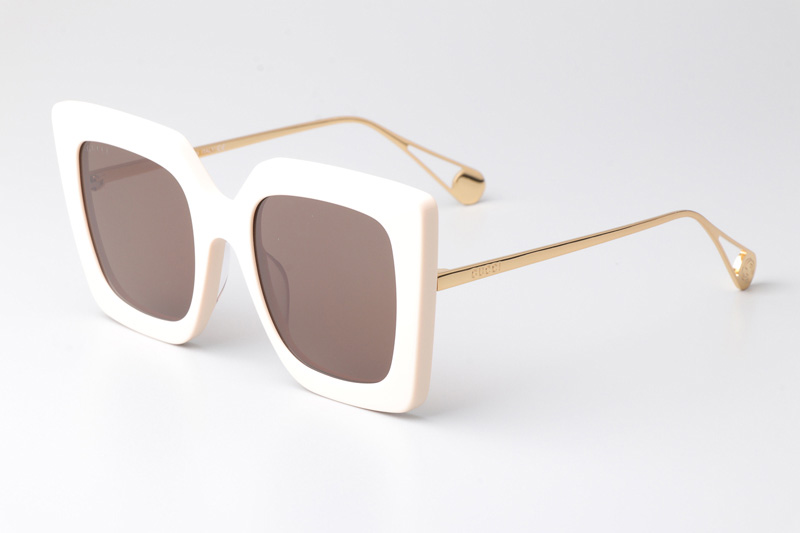 GG0435S Sunglasses Cream Brown