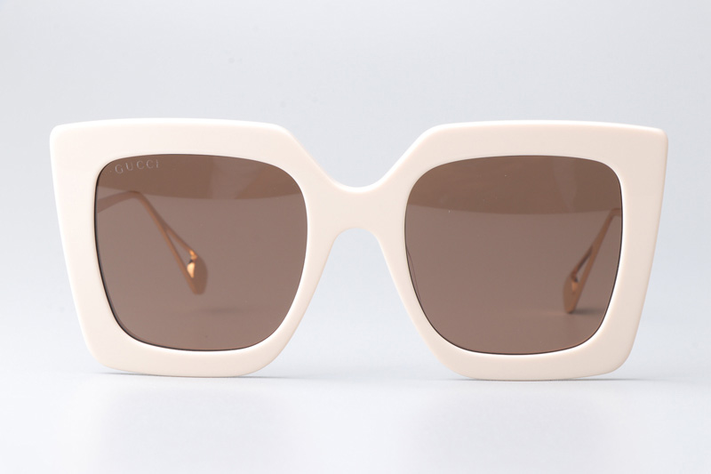 GG0435S Sunglasses Cream Brown