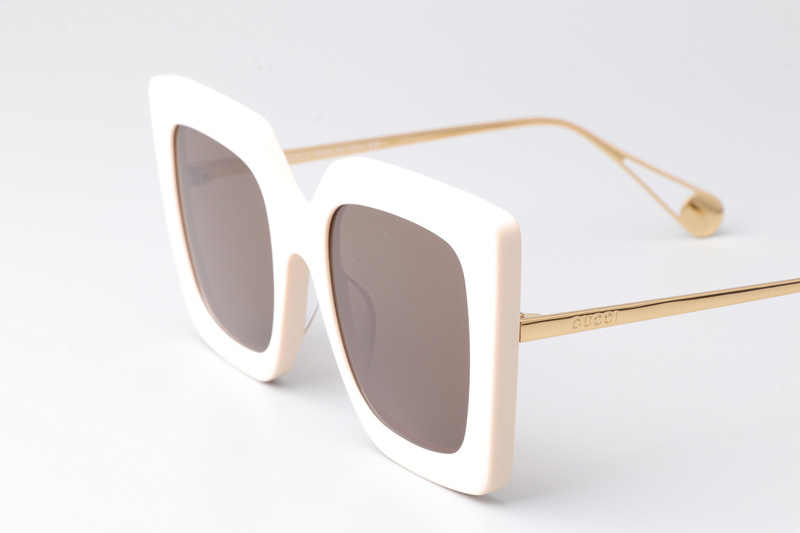 GG0435S Sunglasses Cream Brown