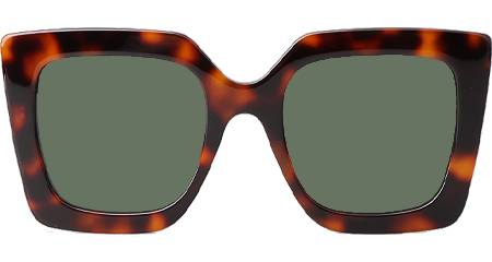 GG0435S Sunglasses Tortoise Green