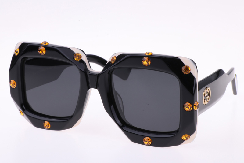 GG0481S Sunglasses In Black Gold Grey