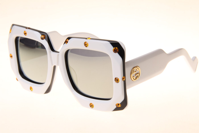 GG0481S Sunglasses In White Mirror