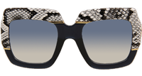 GG0484S Sunglasses In White Black Gradient Blue