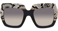 GG0484S Sunglasses In White Black Gradient Grey