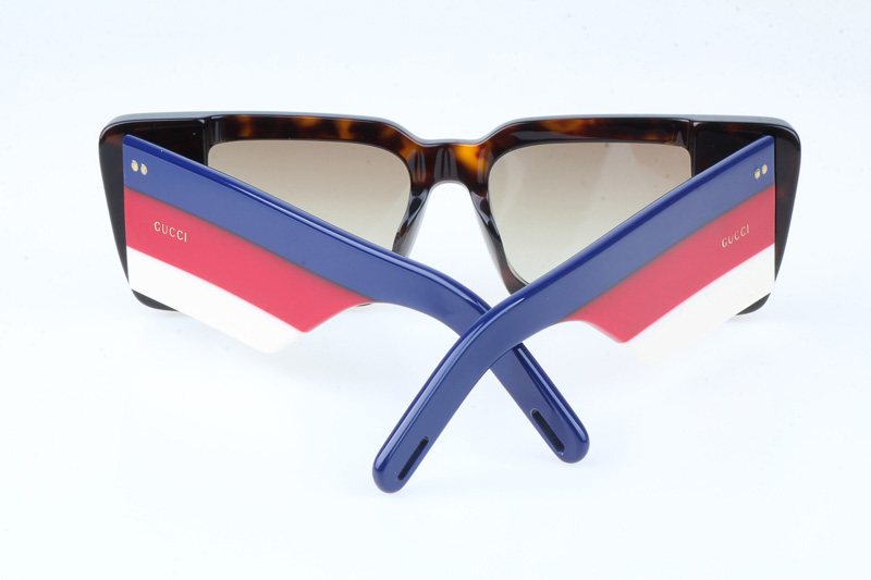 GG0543S Sunglasses In Tortoise Blue