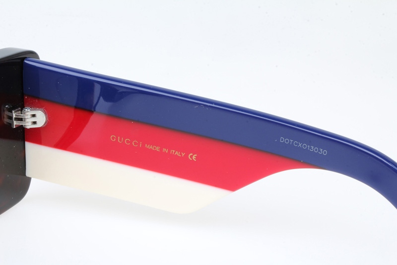 GG0543S Sunglasses In Tortoise Blue