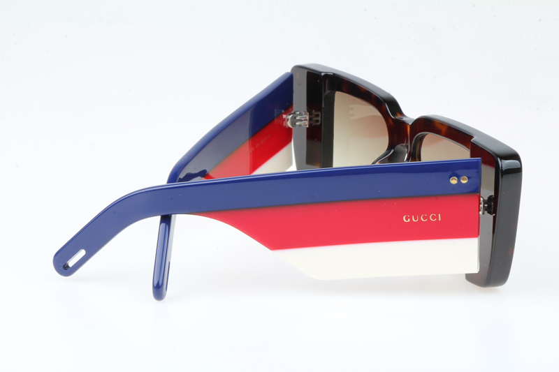 GG0543S Sunglasses In Tortoise Blue