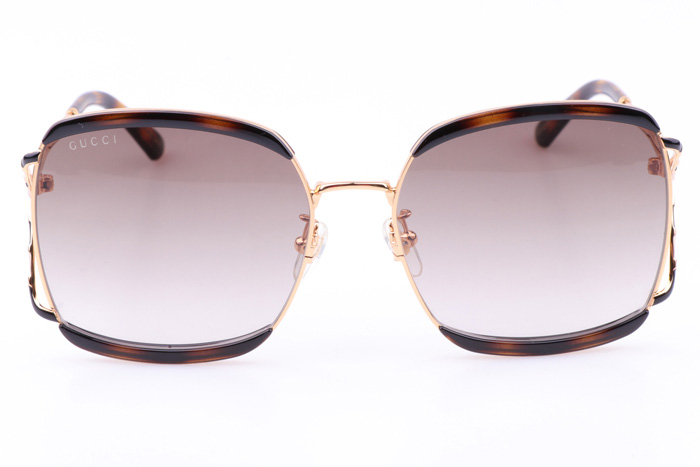 GG0593SA Sunglasses In Tortoise Gold Gradient Brown