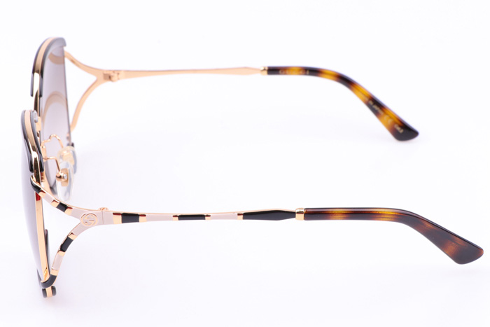 GG0593SA Sunglasses In Tortoise Gold Gradient Brown