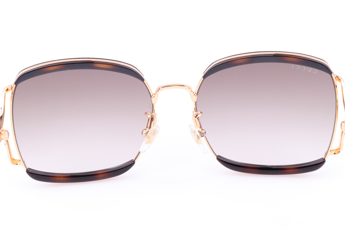 GG0593SA Sunglasses In Tortoise Gold Gradient Brown