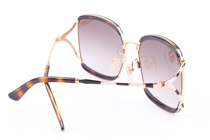 GG0593SA Sunglasses In Tortoise Gold Gradient Brown