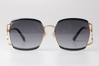 GG0593SK Sunglasses Gold Black Gray