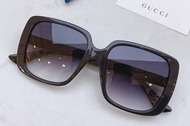 GG0632SA Sunglasses Black Gradient Gray