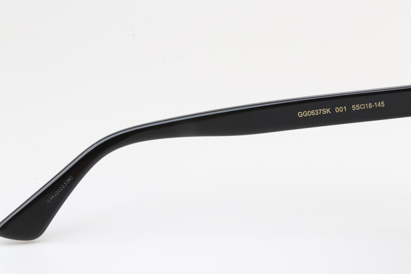 GG0637SK Sunglasses Black Gradient Gray