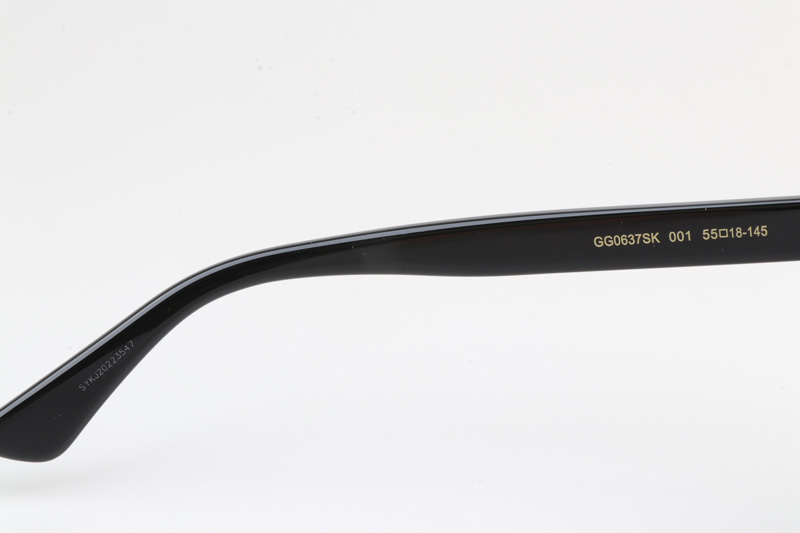 GG0637SK Sunglasses Black Gray