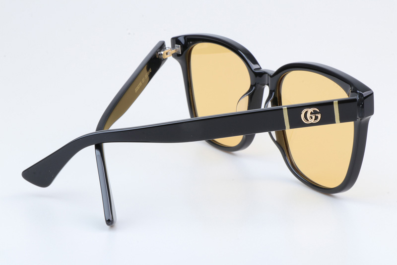 GG0637SK Sunglasses Black Yellow