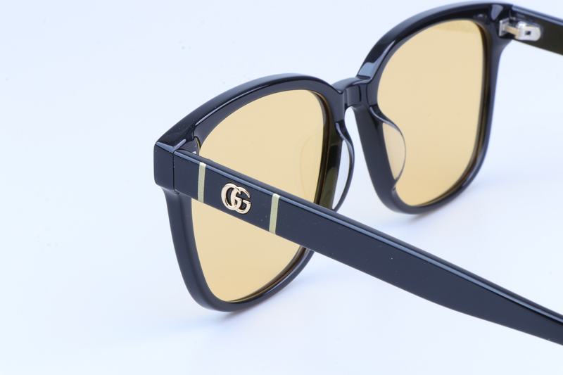 GG0637SK Sunglasses Black Yellow