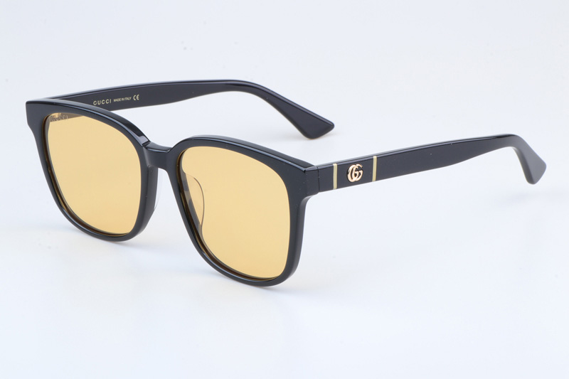 GG0637SK Sunglasses Black Yellow