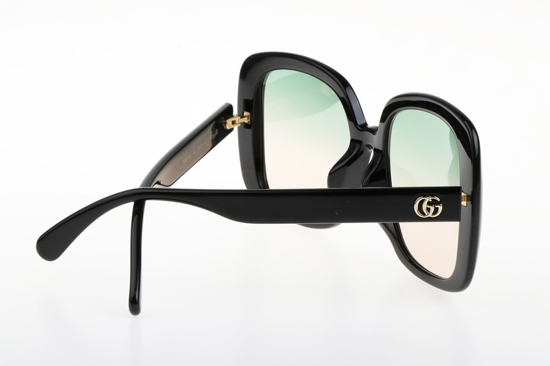 GG0713S Sunglasses In Black Gradient Green