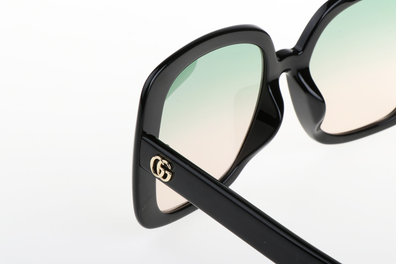 GG0713S Sunglasses In Black Gradient Green