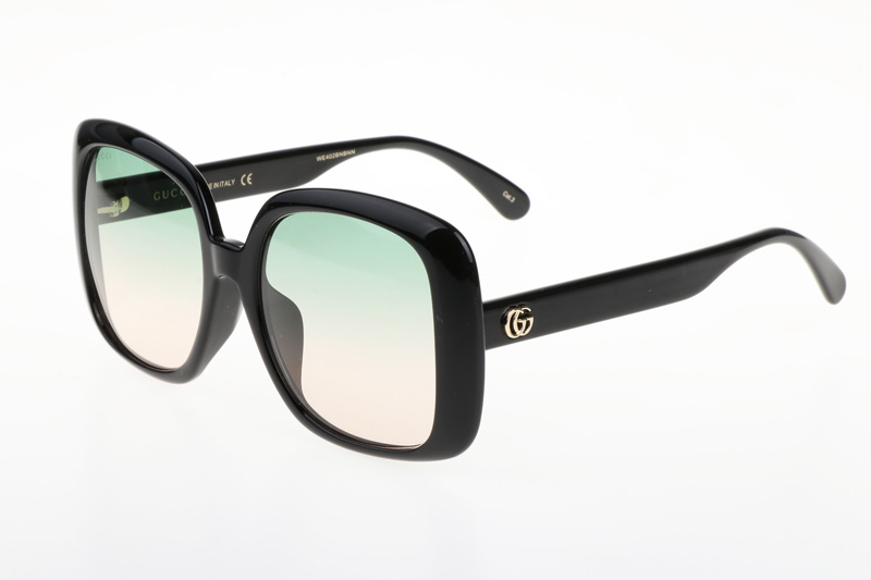 GG0713S Sunglasses In Black Gradient Green