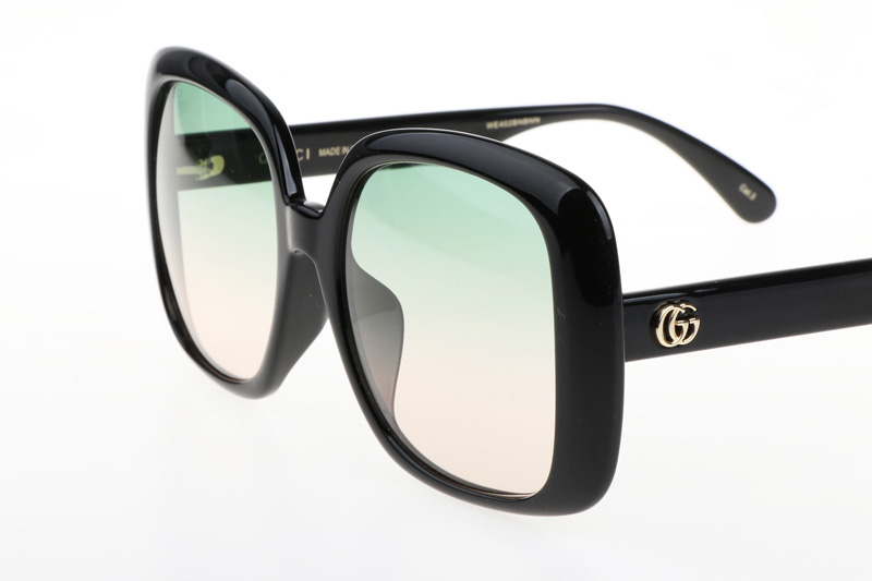 GG0713S Sunglasses In Black Gradient Green