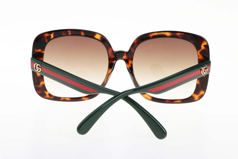 GG0713S Sunglasses In Tortoise Green