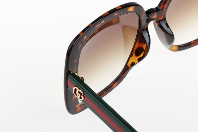 GG0713S Sunglasses In Tortoise Green