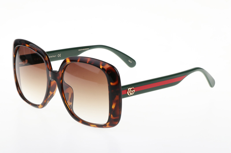 GG0713S Sunglasses In Tortoise Green