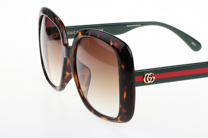 GG0713S Sunglasses In Tortoise Green